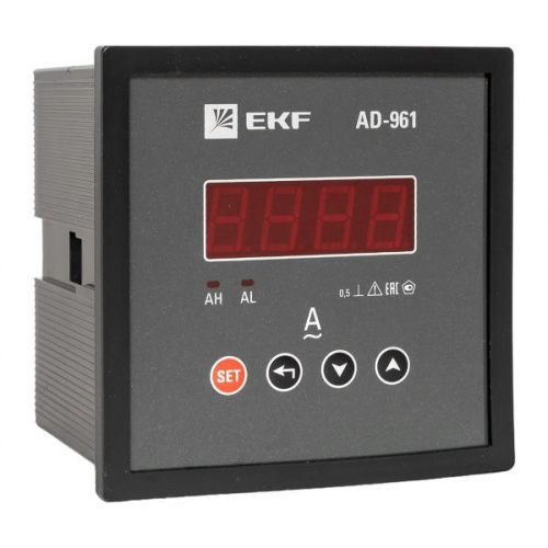 Амперметр цифровой AD-961 1ф на панель 96х96 EKF ad-961 Амперметр цифровой AD-961 1ф на панель 96х96 EKF ad-961