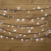 Гирлянда светодиодная "Твинкл Лайт" 20м 160LED бел. 10Вт 220-240В IP20 с контроллером 8 режимов провод ПВХ темн. зел. Neon-Night 303-115
