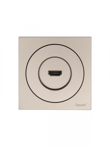 Розетка HDMI 1-м СП OSEN механизм титан LEZARD 743-3788-203 фото 3