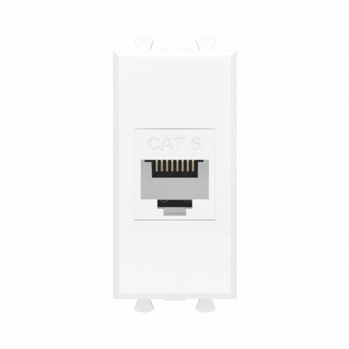 Розетка компьютерная 1мод. Avanti "Белое облако" RJ45 кат.6 без шторок модульная механизм DKC 4400691 Розетка компьютерная 1мод. Avanti "Белое облако" RJ45 кат.6 без шторок модульная механизм DKC 4400691