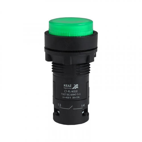 Кнопка с подсветкой OptiSignal Compact D22 С7-PL-M310 зел. 1НО 230В AC XB7NW33M1 КЭАЗ 362100 Кнопка с подсветкой OptiSignal Compact D22 С7-PL-M310 зел. 1НО 230В AC XB7NW33M1 КЭАЗ 362100