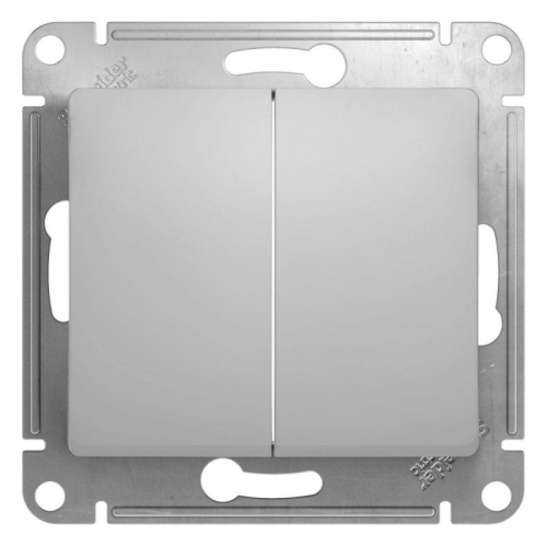 Переключатель проходной 2-кл. СП Glossa 10А IP20 (сх. 6/2) 10AX механизм алюм. SE GSL000365 Переключатель проходной 2-кл. СП Glossa 10А IP20 (сх. 6/2) 10AX механизм алюм. SE GSL000365