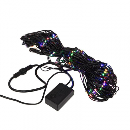 Гирлянда светодиодная "Сеть" 1х1.5м 160LED мультиколор 10Вт 220-240В IP65 с контроллером 8 режимов провод ПВХ черн. Neon-Night 215-119 Гирлянда светодиодная "Сеть" 1х1.5м 160LED мультиколор 10Вт 220-240В IP65 с контроллером 8 режимов провод ПВХ черн. Neon-Night 215-119