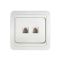 Розетка компьютерная 2-м СП Classico RJ45 бел. 2136 IN HOME 4690612018300