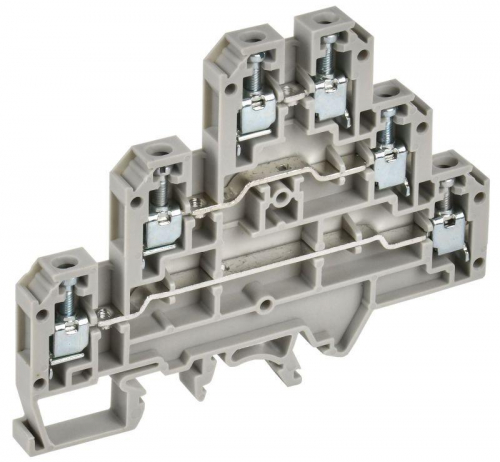 Колодка клеммная CTS-ML ARMAFIX 3 ур. 2.5кв.мм сер. IEK YCT13-00-3-K03-002