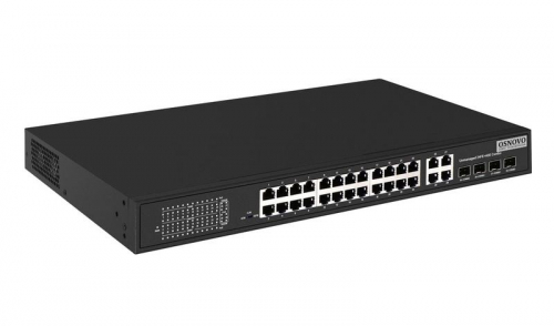 Коммутатор PoE SW-62444(400Вт) Fast Ethernet на 24хRJ45 портов + 4хGE Combo uplink порта OSNOVO 13236