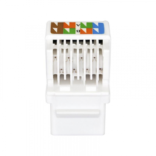 Модуль розеточный Keystone Jack 8P8C RJ-45 UTP кат.5E заделка без инструмента бел. (DIY) SUPRLAN 10-0312-1 фото 2