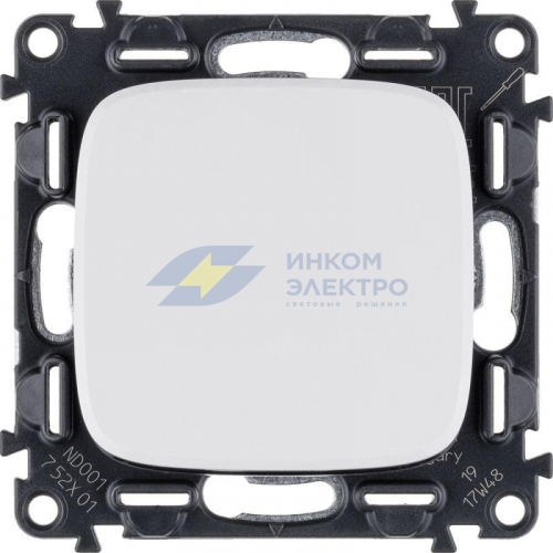 Выключатель 1-кл. СП Valena Allure 10А IP20 250В 10AX с лицев. панелью безвинтов. зажимы механизм бел. Leg 752701