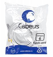 Патч-корд F/UTP кат.6 PC-FTP-RJ45-Cat.6-20m-LSZH 2xRJ45/8p8c экранир. LSZH 20м сер. Cabeus 7915c