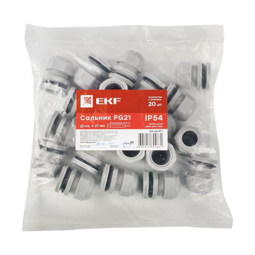 Сальник PG21 d13-18мм (d отверст. 28мм) IP54 PROxima EKF plc-pg-21-r фото 6