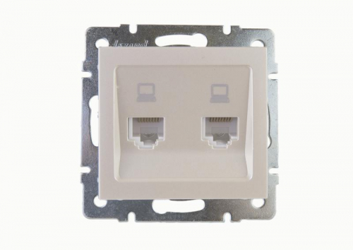 Розетка компьютерная 2-м Rain RJ45 механизм жемчуж./бел. перламутр. LEZARD 703-3088-141 Розетка компьютерная 2-м Rain RJ45 механизм жемчуж./бел. перламутр. LEZARD 703-3088-141