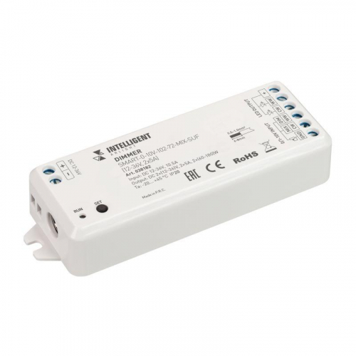 Диммер SMART-0-10V-102-72-MIX-SUF (12-36В 2х5А) (IP20 пластик) INTELLIGENT ARLIGHT 038182 Диммер SMART-0-10V-102-72-MIX-SUF (12-36В 2х5А) (IP20 пластик) INTELLIGENT ARLIGHT 038182