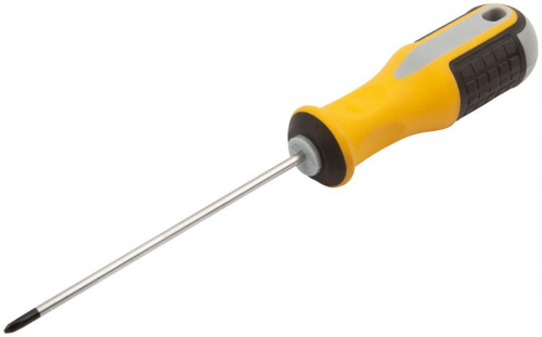 Отвертка "Старт" CrV сталь прорезиненная ручка 3х100мм РН0 FIT 55171 фото 2
