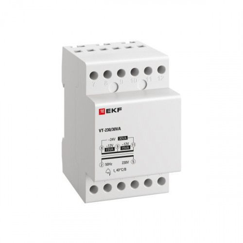 Трансформатор звонковый модульный BT-230В/12-12В 30ВА PROxima EKF bt-230/30va фото 3 Трансформатор звонковый модульный BT-230В/12-12В 30ВА PROxima EKF bt-230/30va фото 3