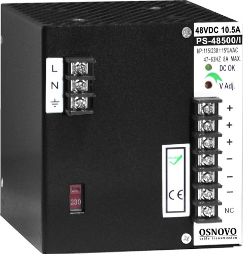 Блок питания промышленный PS-48500/I 10.4А OSNOVO 13938 Блок питания промышленный PS-48500/I 10.4А OSNOVO 13938