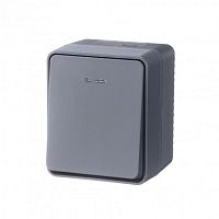 Выключатель 1-кл. ОП AtlasDesign PROFI IP54 10AX с подсветкой антрацит SE ATN544013