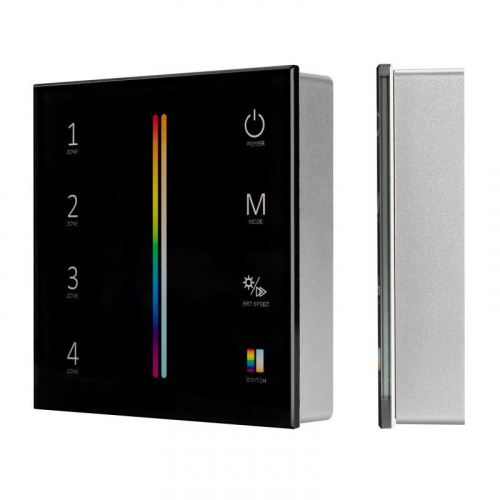Панель Sens SMART-P55-MULTI Black (3В 4 зоны 2.4G) (IP20 пластик) Arlight 028310 Панель Sens SMART-P55-MULTI Black (3В 4 зоны 2.4G) (IP20 пластик) Arlight 028310