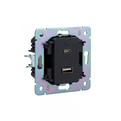 Розетка 2-м СП STRONG 16А IP20 USB-A + Type-C 3А с функцией быстрой зарядки жемчуж. Kranz KR-78-0734-4 фото 6 Розетка 2-м СП STRONG 16А IP20 USB-A + Type-C 3А с функцией быстрой зарядки жемчуж. Kranz KR-78-0734-4 фото 6