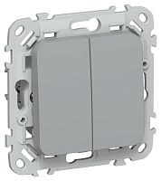 Выключатель 2-кл. СП FLITE ВС12-1-0-ФлС 10А механизм сер. IEK FI-V20-0-10-1-K03
