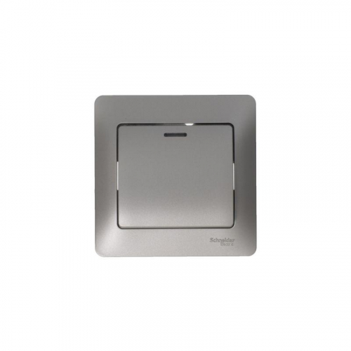 Переключатель проходной 1-кл. СП Glossa 10А IP20 (сх. 6а) 10AX с подсветкой механизм платина SE GSL001263 фото 5