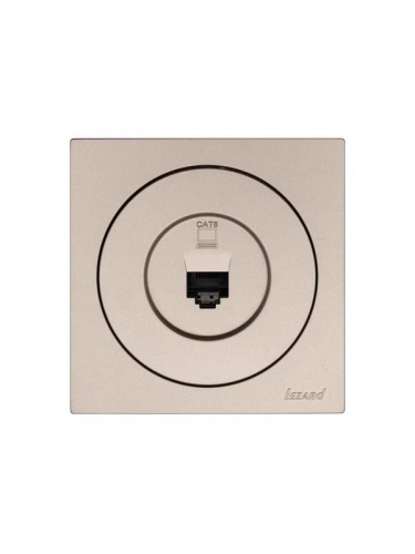 Розетка компьютерная СП OSEN RJ45 кат.6 механизм титан LEZARD 743-3788-140 фото 3