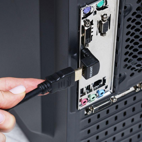 Переходник штекер HDMI - гнездо HDMI угловой Rexant 17-6805 фото 4 Переходник штекер HDMI - гнездо HDMI угловой Rexant 17-6805 фото 4