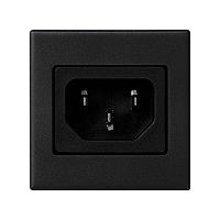 Плата для подкл. 1вых. IEC 320 "папа" K45 черн. Simon Connect K305A-14