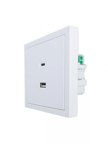 Розетка Type-C+ USB разъем СП ZIMA IP20 бел. LEZARD 704-0288-192TC фото 2