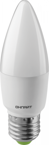 Лампа светодиодная 61 959 OLL-C37-10-230-2.7K-E27-FR 10Вт свеча 2700К тепл. бел. E27 1000лм 176-264В ОНЛАЙТ 61959 Лампа светодиодная 61 959 OLL-C37-10-230-2.7K-E27-FR 10Вт свеча 2700К тепл. бел. E27 1000лм 176-264В ОНЛАЙТ 61959