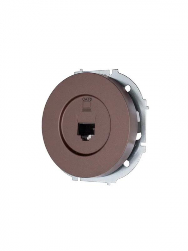 Розетка компьютерная СП OSEN RJ45 кат.6 механизм шоколад LEZARD 743-7388-140 фото 2 Розетка компьютерная СП OSEN RJ45 кат.6 механизм шоколад LEZARD 743-7388-140 фото 2