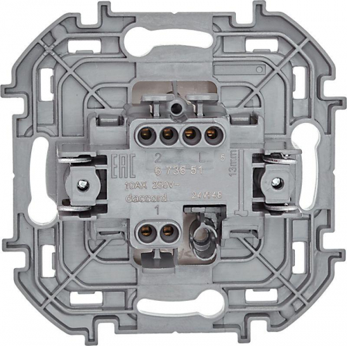 Переключатель 1-кл. Inspiria 10А IP20 250В 10AX механизм сл. кость IEK 673651 фото 4
