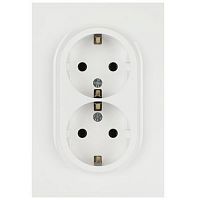 Розетка 2-м СП Arktik 16А IP20 250В с заземл. бел. Эра Б0070444