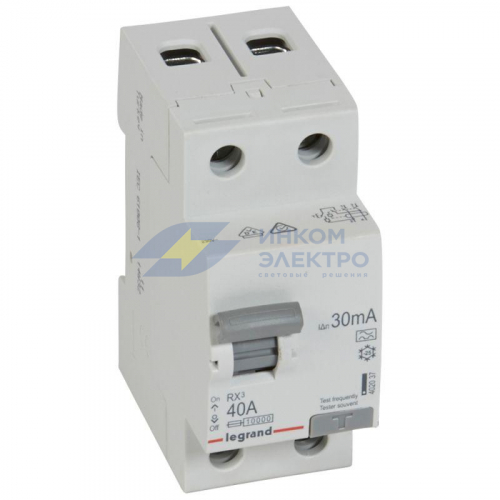 Выключатель дифференциального тока (УЗО) 2п 25А 30мА тип A RX3 Leg 402036 фото 3