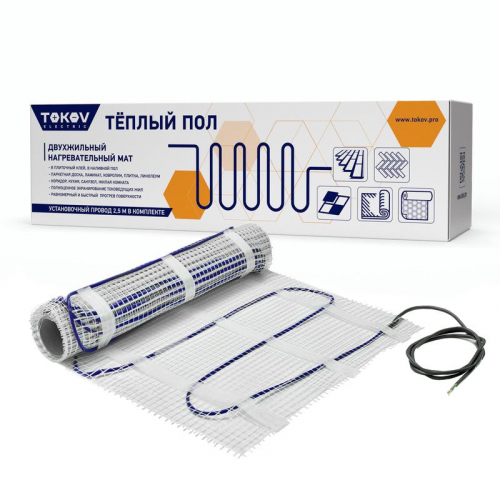 Комплект "Теплый пол" (мат) 150Вт/кв.м 4кв.м TOKOV ELECTRIC TKE-MAT150-600-4 Комплект "Теплый пол" (мат) 150Вт/кв.м 4кв.м TOKOV ELECTRIC TKE-MAT150-600-4