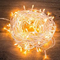 Гирлянда светодиодная "Твинкл Лайт" 10м 80LED тепл. бел. 5.7Вт IP20 провод ПВХ прозр. Neon-Night 303-186