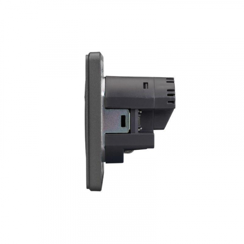 Розетка 1-м СП ROUND MIELE 16А с заземл. защ. шторки с USB A+C быстрой зарядки 5В/3А титан Kranz KR-78-0704-2 фото 2 Розетка 1-м СП ROUND MIELE 16А с заземл. защ. шторки с USB A+C быстрой зарядки 5В/3А титан Kranz KR-78-0704-2 фото 2