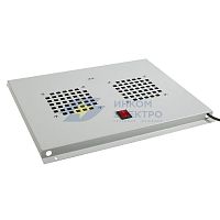 Модуль вентиляторный потолочный с 2-мя вентиляторами без термостата для шкафов Standart с глубиной 600мм Rexant 04-2600