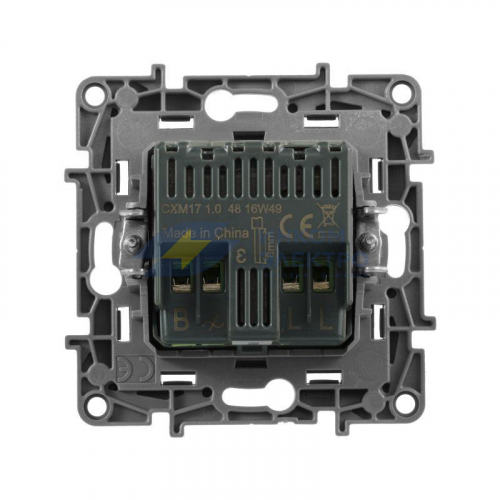 Механизм светорегулятора поворотного СП Etika 300Вт без нейтрали алюм. Leg 672419 фото 2