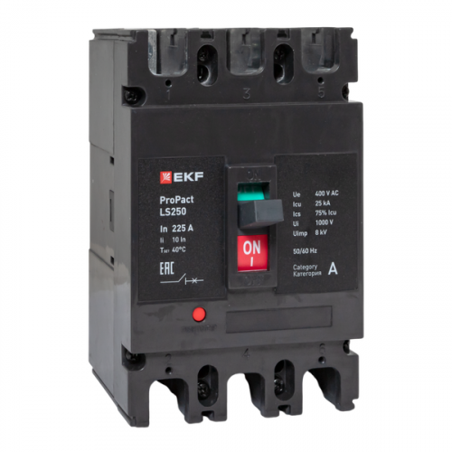 Выключатель автоматический 3п 225А 25кА LS250 ProPact EKF mccb-250-25-3-225-ls