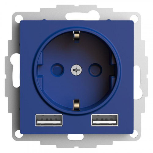 Розетка AtlasDesign 16А с 2-мя заряд. устройствами USB тип A+A 5В/2.4А 2х5В/1.2А механизм аквамарин SE ATN001130 фото 3 Розетка AtlasDesign 16А с 2-мя заряд. устройствами USB тип A+A 5В/2.4А 2х5В/1.2А механизм аквамарин SE ATN001130 фото 3