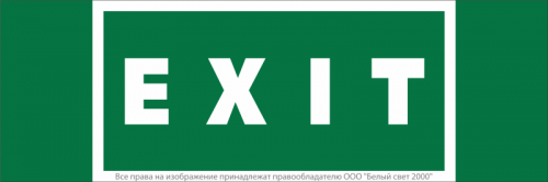 Знак безопасности NPU-3413.E25"EXIT" Белый свет a16531