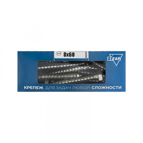 Болт сантехнический 8х60 DIN 571 оцинк. (уп.25шт) Tech-Krep/Zitar 126555 Болт сантехнический 8х60 DIN 571 оцинк. (уп.25шт) Tech-Krep/Zitar 126555