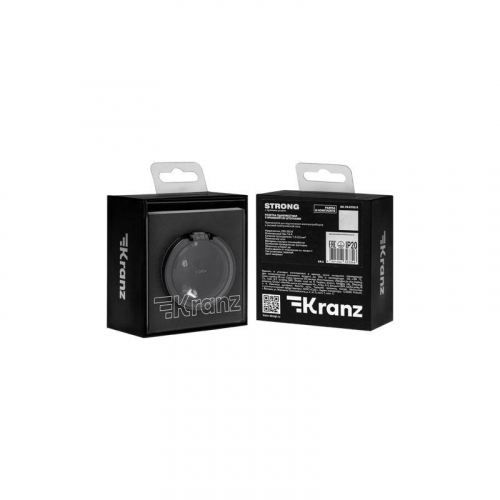 Розетка 1-м СП STRONG MIELE 16А с заземл. защ. шторки и крышкой антрацит Kranz KR-78-0702-5 фото 7