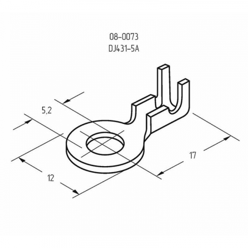 Наконечник кольцевой d5.2мм 0.5-0.8кв.мм НК 5-0.5-0.8 Rexant 08-0073 фото 2