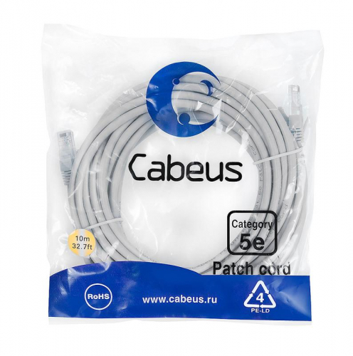 Патч-корд U/UTP кат.5E PC-UTP-RJ45-Cat.5e-15m-LSZH 2xRJ45/8p8c неэкранир. LSZH 15м сер. Cabeus 9592c Патч-корд U/UTP кат.5E PC-UTP-RJ45-Cat.5e-15m-LSZH 2xRJ45/8p8c неэкранир. LSZH 15м сер. Cabeus 9592c