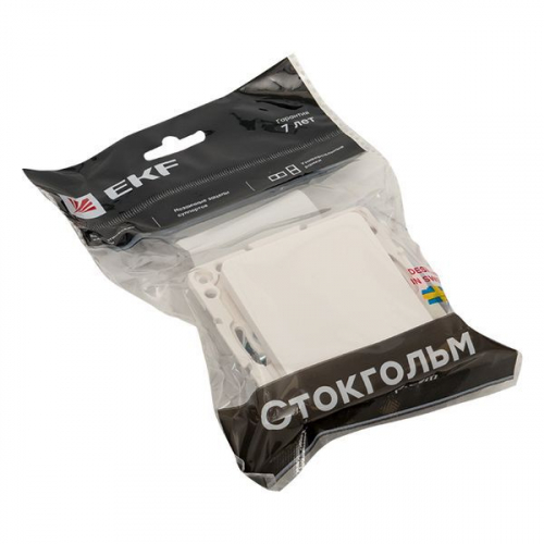 Выключатель 1-кл. Стокгольм 10А механизм бел. PROxima EKF EYV10-121-10 фото 4