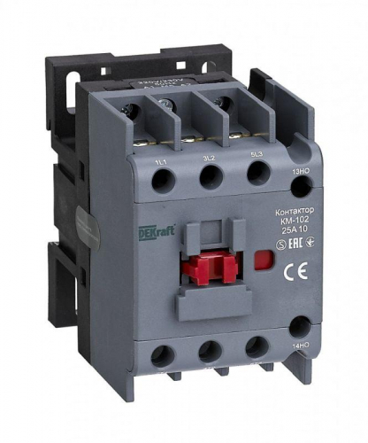 Контактор 25А 110В AC АС3 АС4 1НО+1НЗ КМ-102 DEKraft 21921DEK Контактор 25А 110В AC АС3 АС4 1НО+1НЗ КМ-102 DEKraft 21921DEK