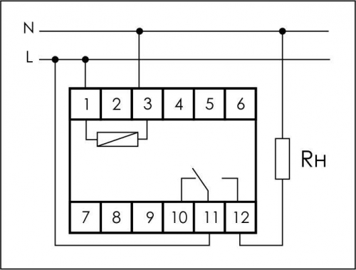 Реле времени PCA-512U 8А 12-264В AC/DC 1 перекл. IP20 задержка выключ. монтаж на DIN-рейке F&F EA02.001.002 фото 2