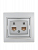 Розетка компьютерная 2-м СП Mira RJ45 сер. метал. LEZARD 701-1010-141