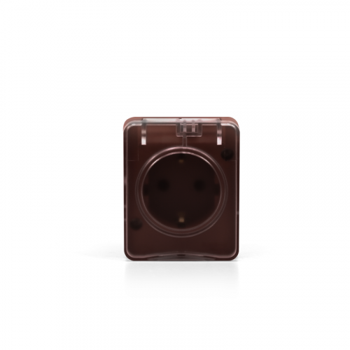 Розетка 1-м ОП AtlasDesign PROFI 16А IP54 250В заземл. защ. шторки корич. SE ATN546045 фото 4